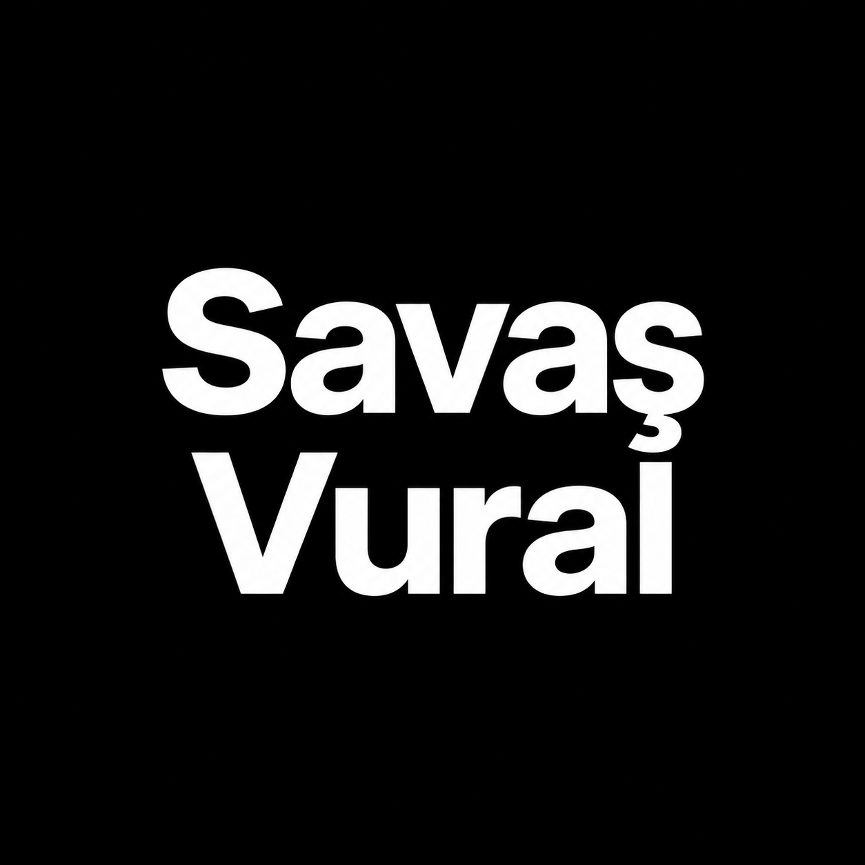 Savaş Vural yazılı siyah beyaz profil görseli